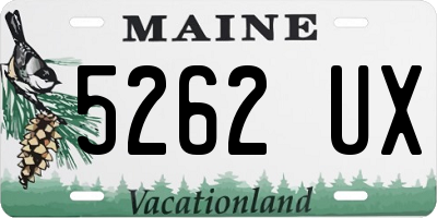 ME license plate 5262UX