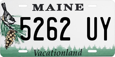 ME license plate 5262UY