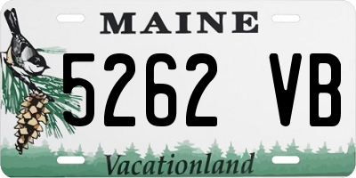 ME license plate 5262VB