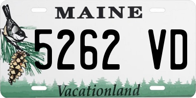 ME license plate 5262VD