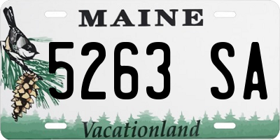 ME license plate 5263SA