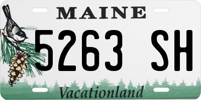 ME license plate 5263SH