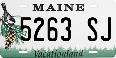 ME license plate 5263SJ