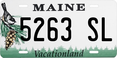 ME license plate 5263SL