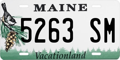 ME license plate 5263SM
