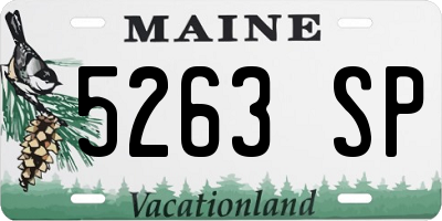 ME license plate 5263SP