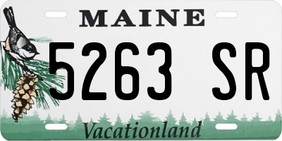 ME license plate 5263SR