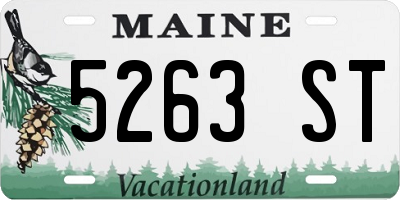 ME license plate 5263ST