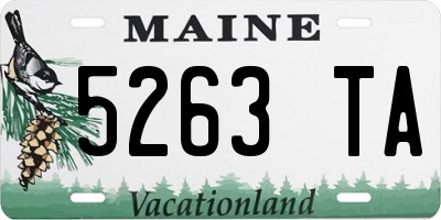 ME license plate 5263TA