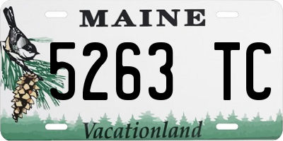 ME license plate 5263TC