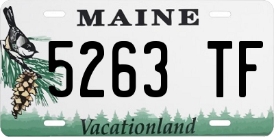 ME license plate 5263TF
