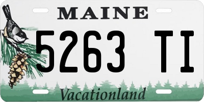 ME license plate 5263TI