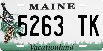ME license plate 5263TK