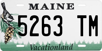 ME license plate 5263TM