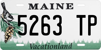 ME license plate 5263TP
