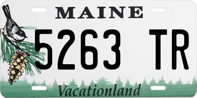 ME license plate 5263TR