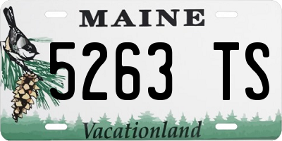 ME license plate 5263TS