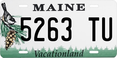ME license plate 5263TU