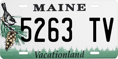 ME license plate 5263TV