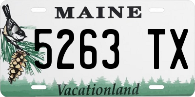 ME license plate 5263TX