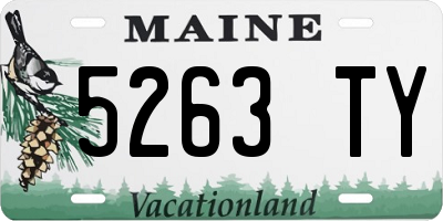 ME license plate 5263TY