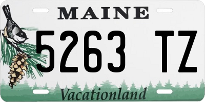 ME license plate 5263TZ