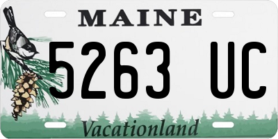 ME license plate 5263UC