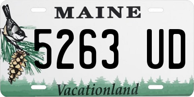 ME license plate 5263UD