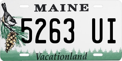 ME license plate 5263UI