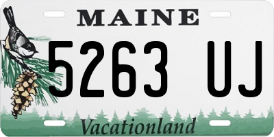 ME license plate 5263UJ