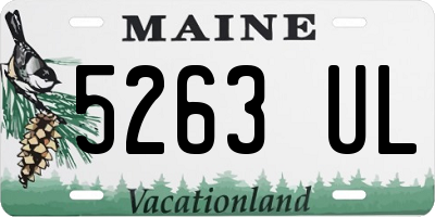 ME license plate 5263UL
