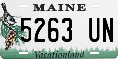 ME license plate 5263UN