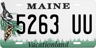 ME license plate 5263UU