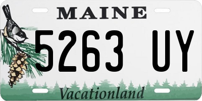 ME license plate 5263UY