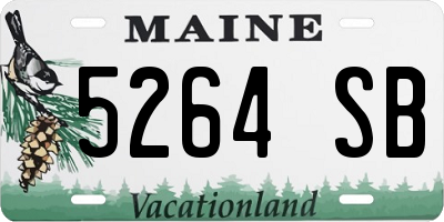 ME license plate 5264SB