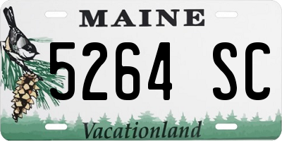 ME license plate 5264SC