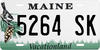 ME license plate 5264SK