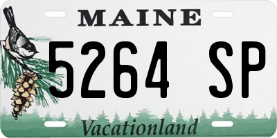 ME license plate 5264SP