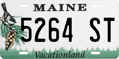 ME license plate 5264ST