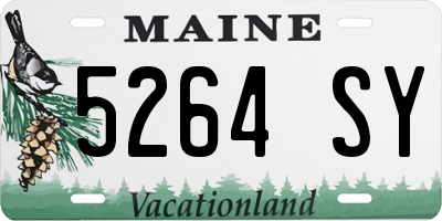 ME license plate 5264SY
