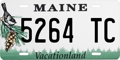 ME license plate 5264TC