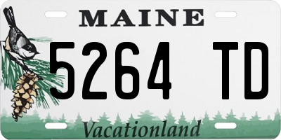 ME license plate 5264TD
