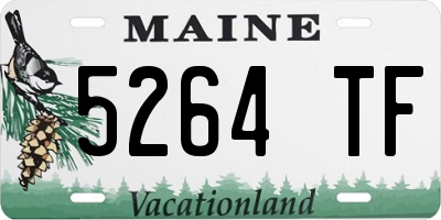 ME license plate 5264TF