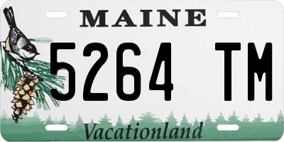 ME license plate 5264TM