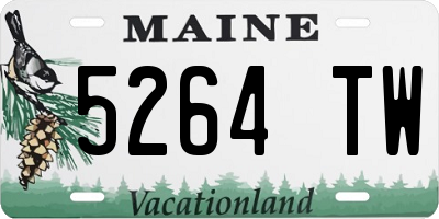 ME license plate 5264TW