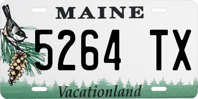 ME license plate 5264TX