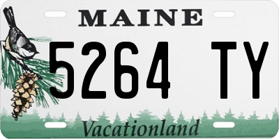 ME license plate 5264TY