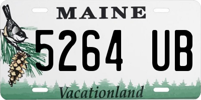 ME license plate 5264UB