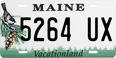 ME license plate 5264UX