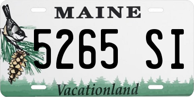 ME license plate 5265SI